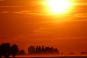 #jezioro #mgła #przyroda #skarpy #zachod