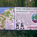 Park Krajobrazowu Wysoczyzny Elbląskiej - tablica informacyjna z mapką