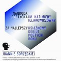 #JoannaBorzęcka #NagrodaZaDebiutPoetyckiRoku