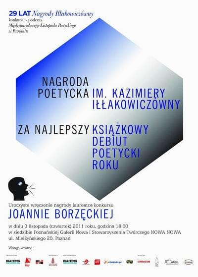 #JoannaBorzęcka #NagrodaZaDebiutPoetyckiRoku