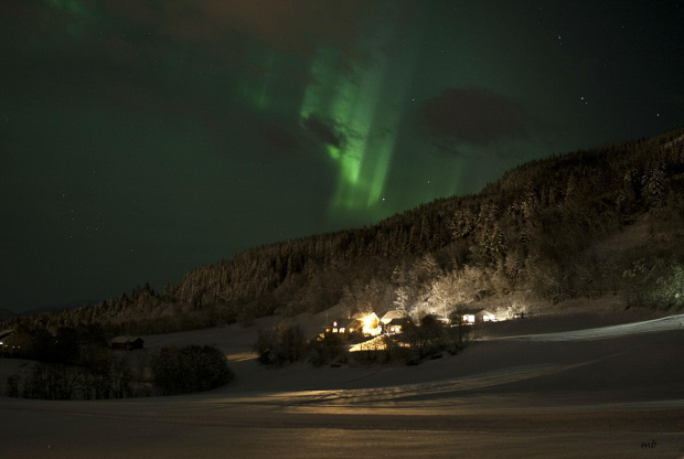 zorza polarna Norwegia- Voss