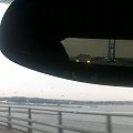 Cieśnina Wielki Bełt, przed nami i za nami w lusterku #Cieśnina #most #WielkiBełt #Dania