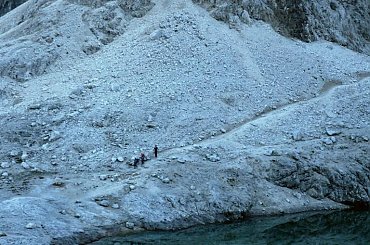 Dolomity, grupa Sella, Lech de Pisciadu #góry #mountain #Dolomity #Sella #Pisciadu