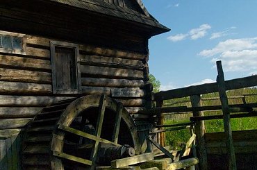 #chałupa #dom #drewniany #Kolbuszowa #młyn #niebo #skansen #StaraChata #trawa #zielona