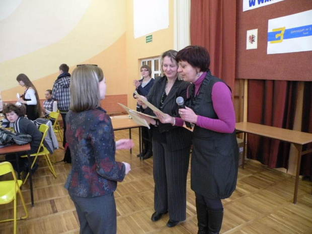 Mistrzostwa Województwa Kujawsko-Pomorskiego Szkół Gimnazjalnych w Warcaby Klasyczne 2012 - Gimnazjum Nr 3 Toruń, dn. 14.03.2012r.