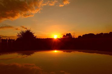 #chmury #łaki #niebo #zachod