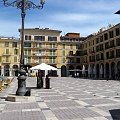 Palma de Mallorca - Plac Mayor de Palma, przesympatyczne miejsce. Kawiarnie, muzyka i tabliczki informacyjne dla turystów :) #Majorka #PalmaDeMallorca