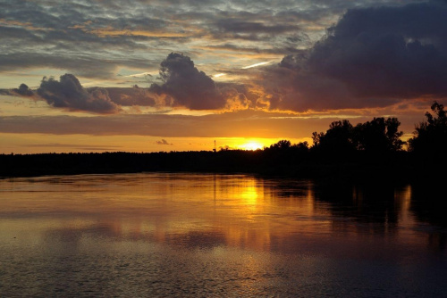 #Odra #rzeka #niebo #woda #ZachódSłońca