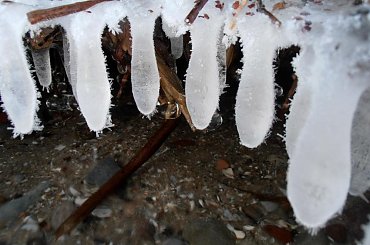 Lodowe wymiona #lód #nacieki #sople #zima