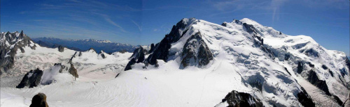 Panorama z Aguille du Midi