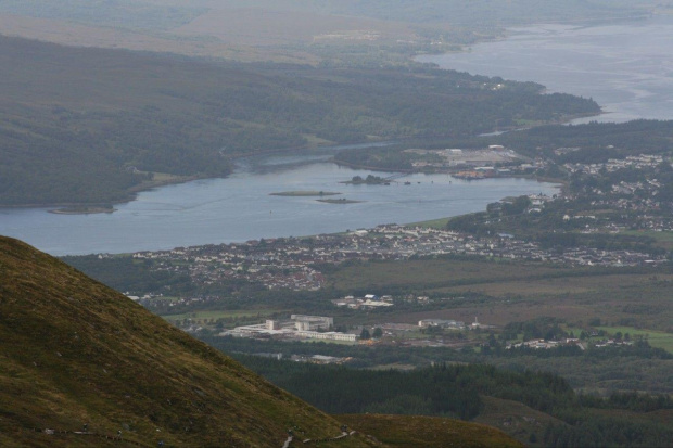 Fort Wiliam widok z Ben Nevis