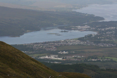 Fort Wiliam widok z Ben Nevis