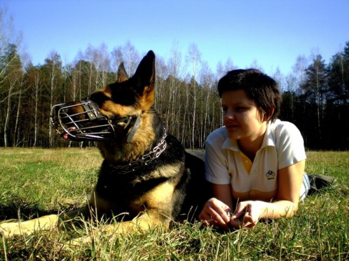 Autoportret ;) na zdjęciu ja i mój pies.