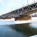 Most kolejowy z lewej #Warszawa #Wisła #zima #śnieg #MostKolejowy