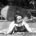 Maria Gorczyńska, aktorka, zdjęcie na plaży_1937 r.