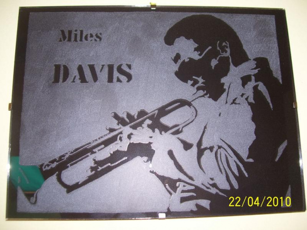 #grawerowanie #szkło #miles #davis #ręczne