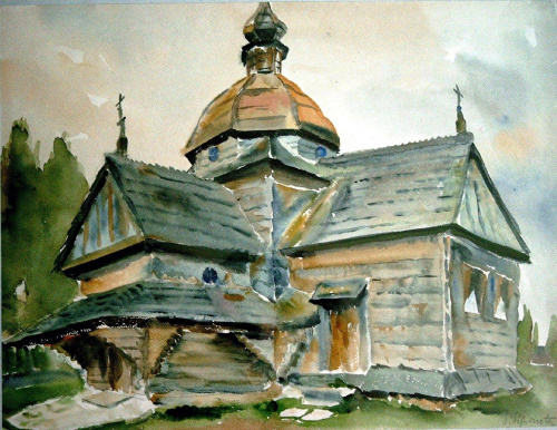 Cerkiew, 1938. mal. Stanislaw Szpineter