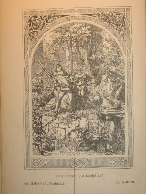 Joseph Victor v. Scheffel "Juniperus, Geschichte eines Kreuzfahrers" - książka z 1883 r. #allegro #aukcja #Scheffel #Juniperus #jałowiec #krzyżowiec #rycerz #historia