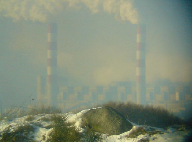 Elektrownia Bełchatów - widok z Góry Kamieńsk #ElektrowniaBełchatów #GóraKamieńsk #Rogowiec #kominy