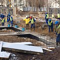 Trwa wylewanie fundamentów - takl wyglądał plac budowy 9 lutego 2009 roku.