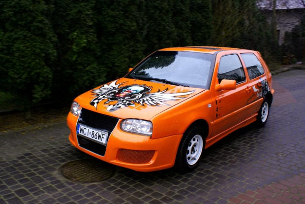 Samochód golf 3 (III) tuning aerograf ( airbrush). artgt