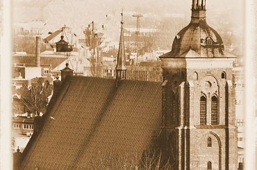 Gdańsk - widok z Fortów Napoleońskich #Gdańsk #widoki #StaraFotografia #sepia #zabytki